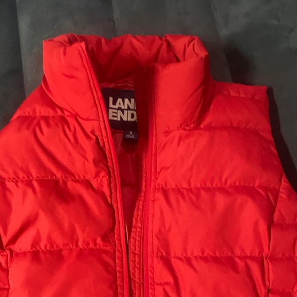 Lands' End Red Puffer Vest - Picture 3 of 5